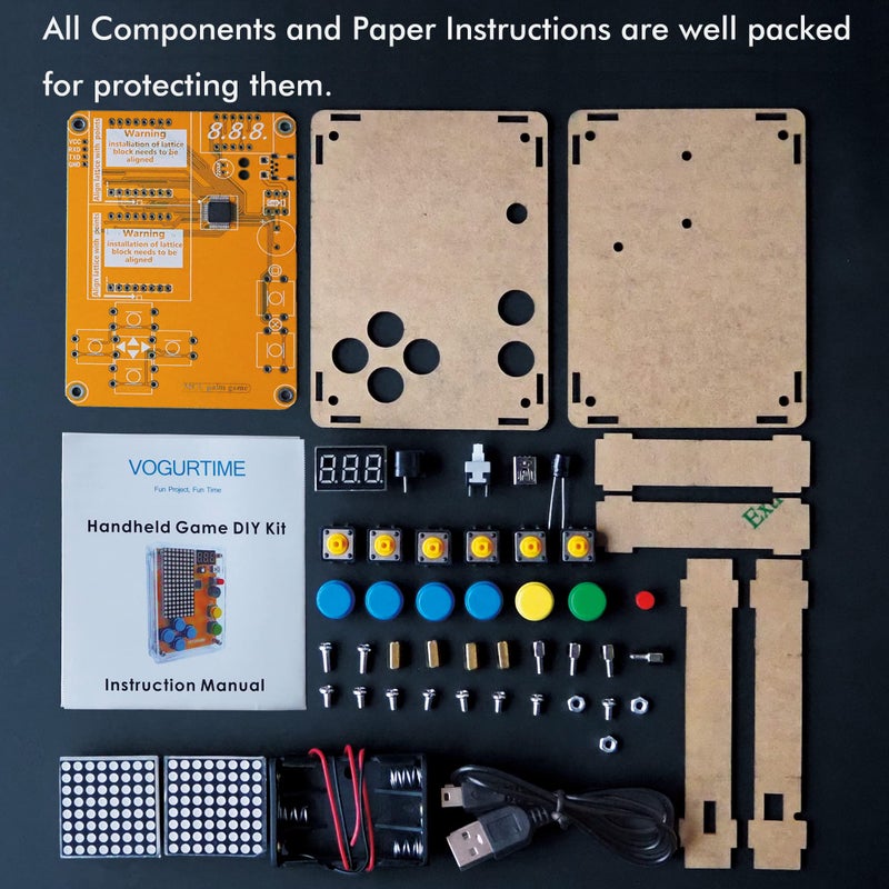 VOGURTIME DIY Solder Project Game Kit with 5 Retro Classic Games for Electronic Soldering Practice and Learning  Comfortable Acrylic Case and Handheld Size  Ideal Gift for Family and Friends by VOGURTIME - Image 2